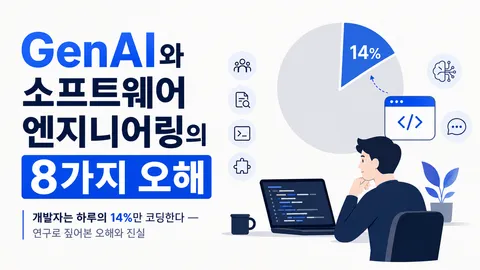 연구로 짚어본 GenAI와 소프트웨어 엔지니어링의 8가지 오해 - 개발자는 하루의 14%만 코딩한다