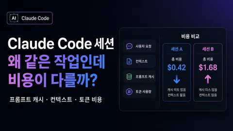 Claude Code 세션, 왜 같은 작업인데 비용이 다를까