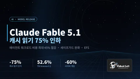 Claude Fable 5.1 공개, 성능보다 눈에 띄는 건 캐시 가격 인하