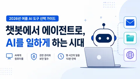 챗봇에서 에이전트로, 2026년 여름 AI 도구 선택 가이드